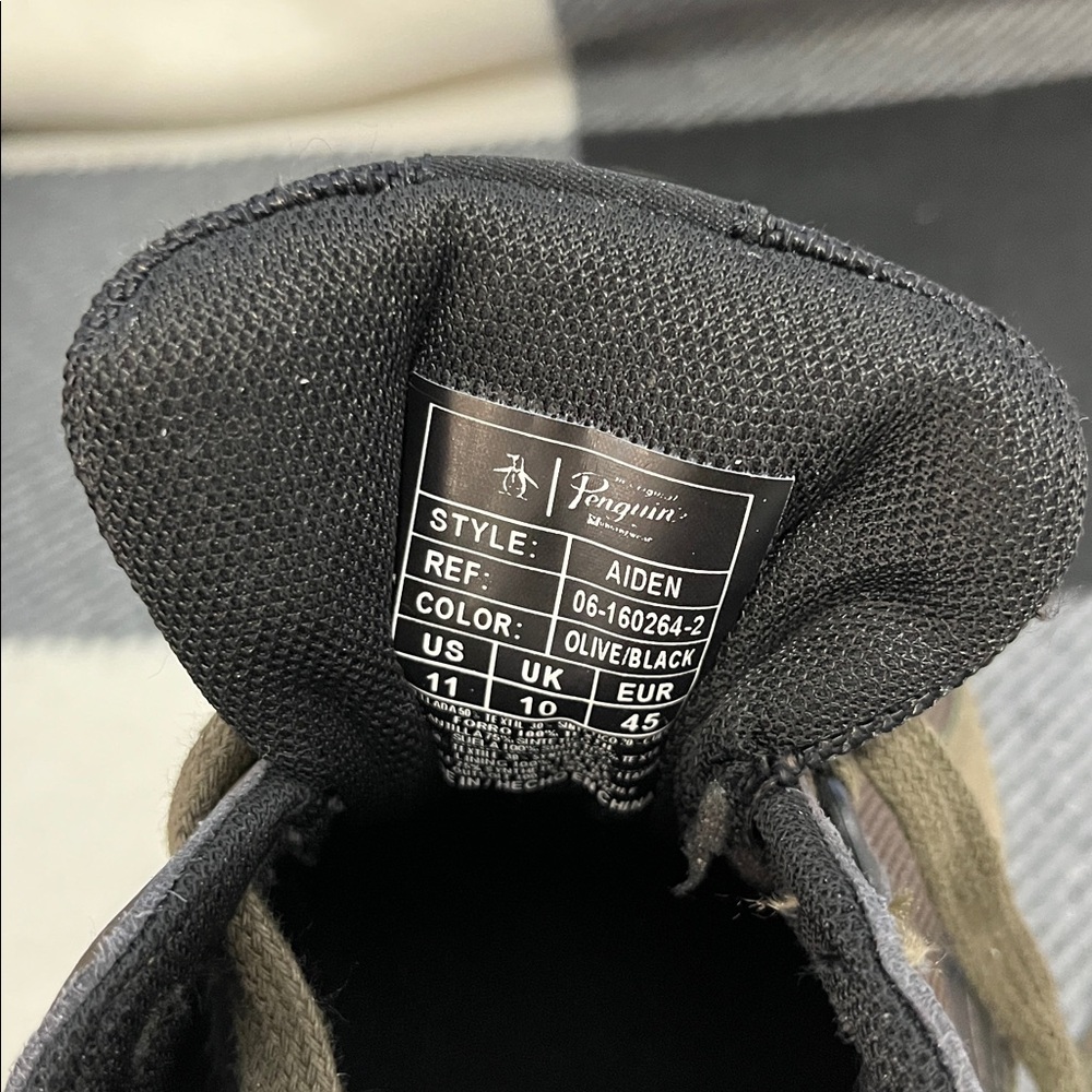 Original Penguin Munsingwear Aiden Olive Casual Lace-Up Sneaker Sz 11 - Picture 7 of 11